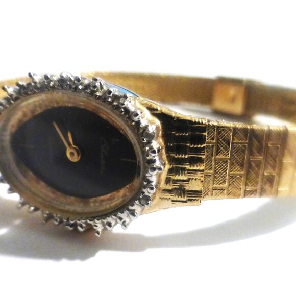 Chateau Quartz WATCH Woman's Watch Woman's Vintage Watch Gold Tone Metal Band - Picture 3 of 12